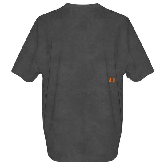 Embroidered T-Shirt - Luxe Shield - Premium 300 GSM - Acid Wash - Men - A.D MONO