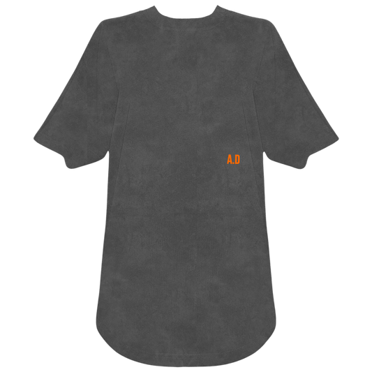 Embroidered T-Shirt - City Armour - Heavyweight 240 GSM Acid Wash - Women - A.D MONO